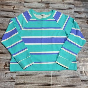 Wildfox Womens  Pullover Sweater Blue  Striped Sz M